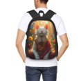 thumbnail image 4 of Easygdp Sunshine Flower Meditating Cat Mochila de Gran Capacidad Minimalista Ideal para Escuela, Viajes y Uso Diario, 4 of 6