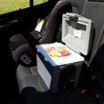 thumbnail image 2 of Koolatron Thermoelectric Iceless 12V Cooler/Warmer 9.8 qt (9 L), Electric Portable Car Fridge w/ 12 Volt DC Power Cord, Shoulder Strap, Gray/White, Travel Fishing Trucking, Made in Nort, 2 of 9