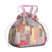 Pioneer Flower Drawstring Lunch Bag Women - Drawstring Lunch Bag Insulated for Work Office - Stain-Resistant Large Lunchbags for Women with Multi-Pockets