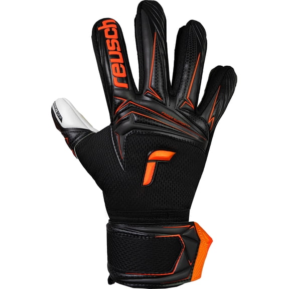 Reusch Attrakt Advance Finger Support Junior Goalkeeper Gloves – Durable Grip, Finger Protection, Youth Keeper Gloves for Training  Matches