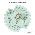 thumbnail image 3 of Placemats Set of 4 / 6, World Travel Map Placemats for Dining Table Indoor/Outdoors Heat Resistant Washable Placemats 18" x 12", 3 of 8
