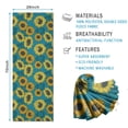 thumbnail image 2 of Blue Yellow Sunflower Pattern Hot Yoga Mat Towel Non Slip for Hot Yoga - Quick-Drying Yoga Mat Cover with 4 Corner Pockets with Travel Bag - Hot Yoga Towel Non Slip 70"x26", 2 of 6