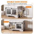 thumbnail image 4 of EDTara 47" Dog Furniture Crate, Large Furniture Style Dog Crate w/ 2 Storage Draws & Removable Divider & Triple Door Design for Large/Medium/Small Dogs，Grey, 4 of 9