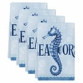 thumbnail image 2 of Navy Blue Seahorse Kitchen Towels Set of 4, Summer Coastal Bubbles Ocean Waves Absorbent Dish Towels for Kitchen, Microfiber Hand Towel, Quick Drying Tea Towel for Cleaning Decorative Dishcloths, 2 of 7