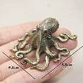 thumbnail image 6 of Huepoe Solid Brass Octopus Ornament - Vintage Tabletop Decor for Home, Office, Car, Desk, Shelf - Unique Collectible Figurine, 6 of 8