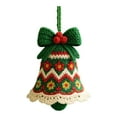 thumbnail image 2 of DIY Crochet Christmas Bell Ornament Kit, Complete Beginner Christmas Craft Kit with Yarn & Instructions, Hand-Knitted Christmas Bell Decoration for Crafting a Personalized Christma Bells (Green), 2 of 3