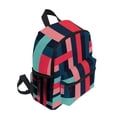 thumbnail image 2 of FORMRS Kids School Backpack with Front Zippered Pocket 12" Student Travel Daypack, Navy Blue Stripes, 2 of 6