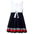 thumbnail image 2 of Bonnie Jean Girls Easter Scuba Special Ocassion Dress (16 1/2, Navy/Red), 2 of 3