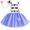 thumbnail image 3 of Vestido de princesa con tutú para casa de muñecas Gabby para niñas, conjunto de ropa de cumpleaños, disfraz de Halloween para cosplay de gatito Gabby Cats para niños, 3 of 5