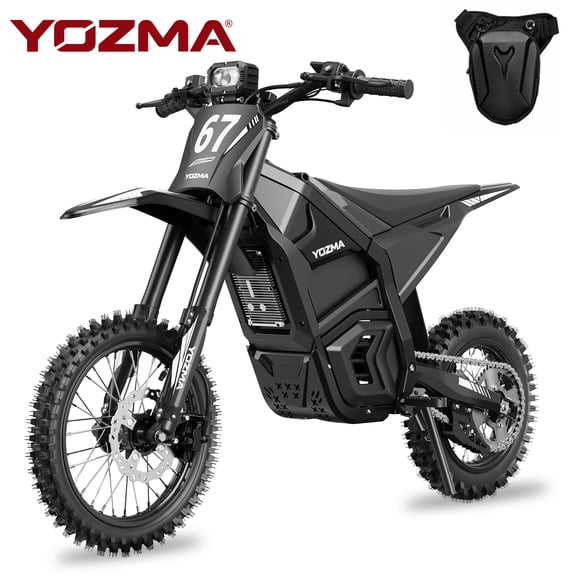 Yozma IN10 Electric Dirt Bike, 2600W Peak Motor Max 40 Mph , 48V 23Ah Battery, 14"/12" Tires, Dual Hydraulic Brakes, All Terrain Motorized Dirt Bikes