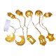 thumbnail image 1 of Cadena de Luces LED 1,6 M ANGGREK 10 Luces Dorado Para Fiesta Interior Decoración de Ramadán Al Aire libre, 1 of 8