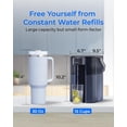 thumbnail image 3 of Waterdrop Alkaline Electric Water Filter Pitcher, Dispenser, NSF/ANSI 42, 200-Gallon, 5X Times Long-Life Countertop Water Filter System, Reduce PFOA/PFOS, Chlorine, Lead, 15-Cup, Blue, with 2 Filter, 3 of 8