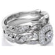 thumbnail image 3 of JeenMata Anillo de Bodas Antiguo con Diamantes Redondos y Filigrana de Diamantes de Estilo Eduardiano, Estilo Art Déco, Engastado en Oro Blanco de 10 K, 3 of 6