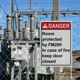 thumbnail image 7 of FM200 Protected Room Keep Door Closed Sign, Industrial Exit Roof Access Sign 8"x12" UV Resistant for Indoor Outdoor Workplace, 7 of 7