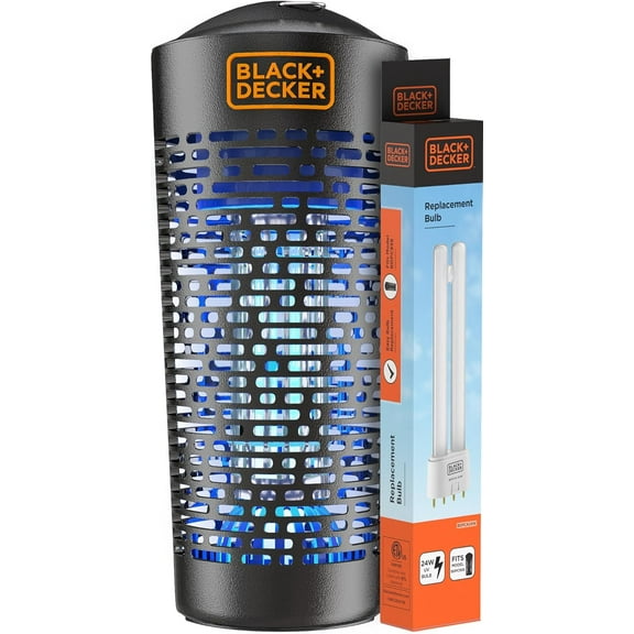 BLACK DECKER Bug Zapper- Mosquito Repellent & Fly Traps for Indoors- Mosquito Zapper & Killer- Gnat Trap Bug Catcher for Insects Outdoor, Half Acre Coverage & Free Bulb Included