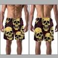 thumbnail image 3 of luoweisi Men's Beach Shorts Quick Dry Swim Trunks with Mesh Lining Skull L, 3 of 5