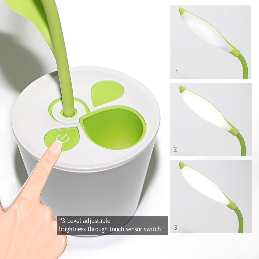 sapling pen holder desk lamp