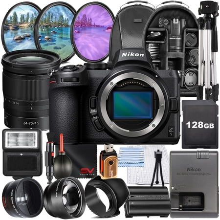 Nikon Z5 Mirrorless Camera with 24-70mm Lens + SanDisk 128GB Memory Card + Full Size Tripod + SV Premium Accessory Bundle (International Version)