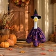 thumbnail image 5 of Halloween Porch Goose Outfits 23 Inch Cloth Purple Evil Pumpkin Ghost Wizard Dress Set for Outdoor Garden Decor Spooky Goose Clothes for Family Yard Purple by MPOISVA, 5 of 9