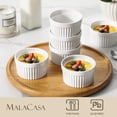thumbnail image 3 of Ramequines de porcelana MALACASA de 180 ml aptos para horno, juego de 6, 3 of 9