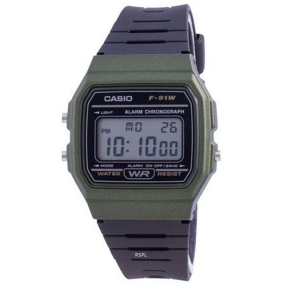 Casio Men's 13 mm Silicone Classic Resin Wristwatch, Green