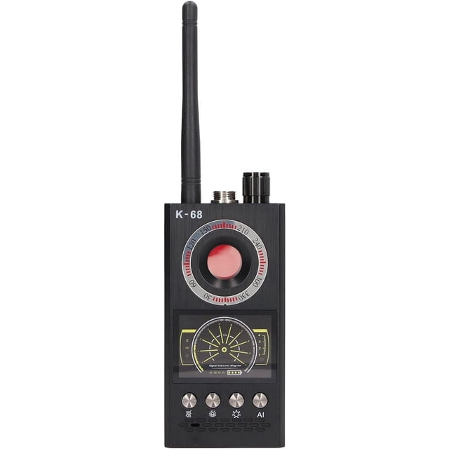 Detector de cámara oculta K68, detector antiespía, detector inalámbrico RF portátil, detector de radiación de campo electromagnético para casa, oficina y coche.