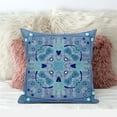 thumbnail image 2 of Amrita Sen Designs  18 x 18 in. Paisley Leaf Geo Broadcloth Indoor & Outdoor Zippered Pillow - Dark Muted Blue, Navy & Light Blue, 2 of 6