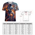 thumbnail image 2 of Astronauts Play Guitar in Space Women's Short Sleeve Tops Casual Blouses T Shirt, 2 of 6