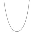 thumbnail image 1 of 14K White Gold necklace Cable chain 24 in 2.4 mm WG 2.4mm, 1 of 5