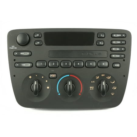 2000 Factory Radio - 2000 Ford Taurus AM FM Radio w Manual Air Conditioning Controls YF1F-18C858-AE - Refurbished