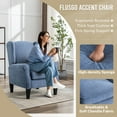 thumbnail image 5 of Modern Accent Chair, Chenille Fabric Armchair with High Resilience Sponge & Sturdy Legs, Comfy Single Sofa Chair for Bedroom, Living Room, Reading & Balcony, 5 of 9