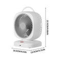 thumbnail image 5 of Ovzne 8-Inch USB Charging Fan with Light Sound - 2000mAh Battery, 5-Speed Adjustable, Super Silent (≤37dB) Brushless Motor Fan for Students, Office Home Use, 5 of 6
