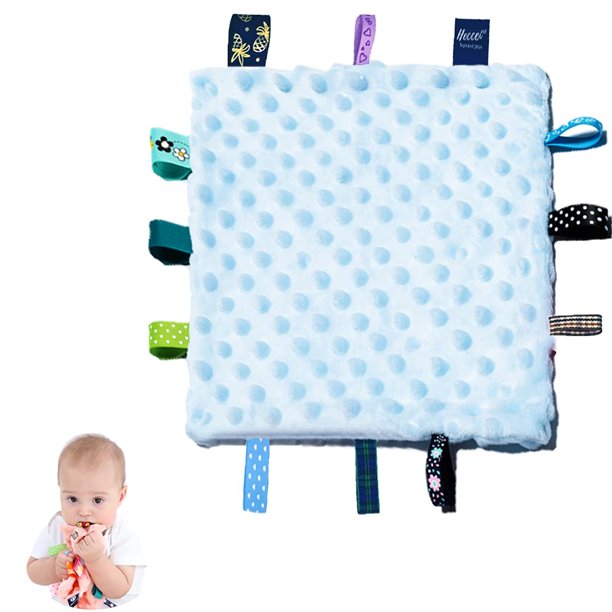 Baby Tags Security Blankets Baby Soothing Plush Blanket with Colorful