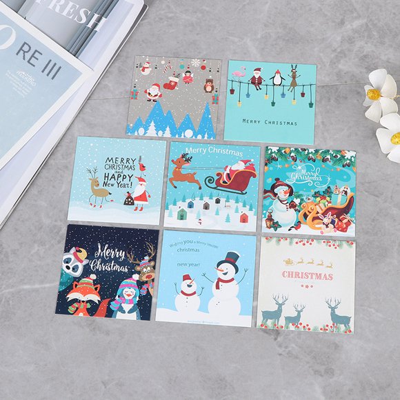 New cartoon Christmas greeting card custom creative gift holiday thank you note card mini blessing small card custom