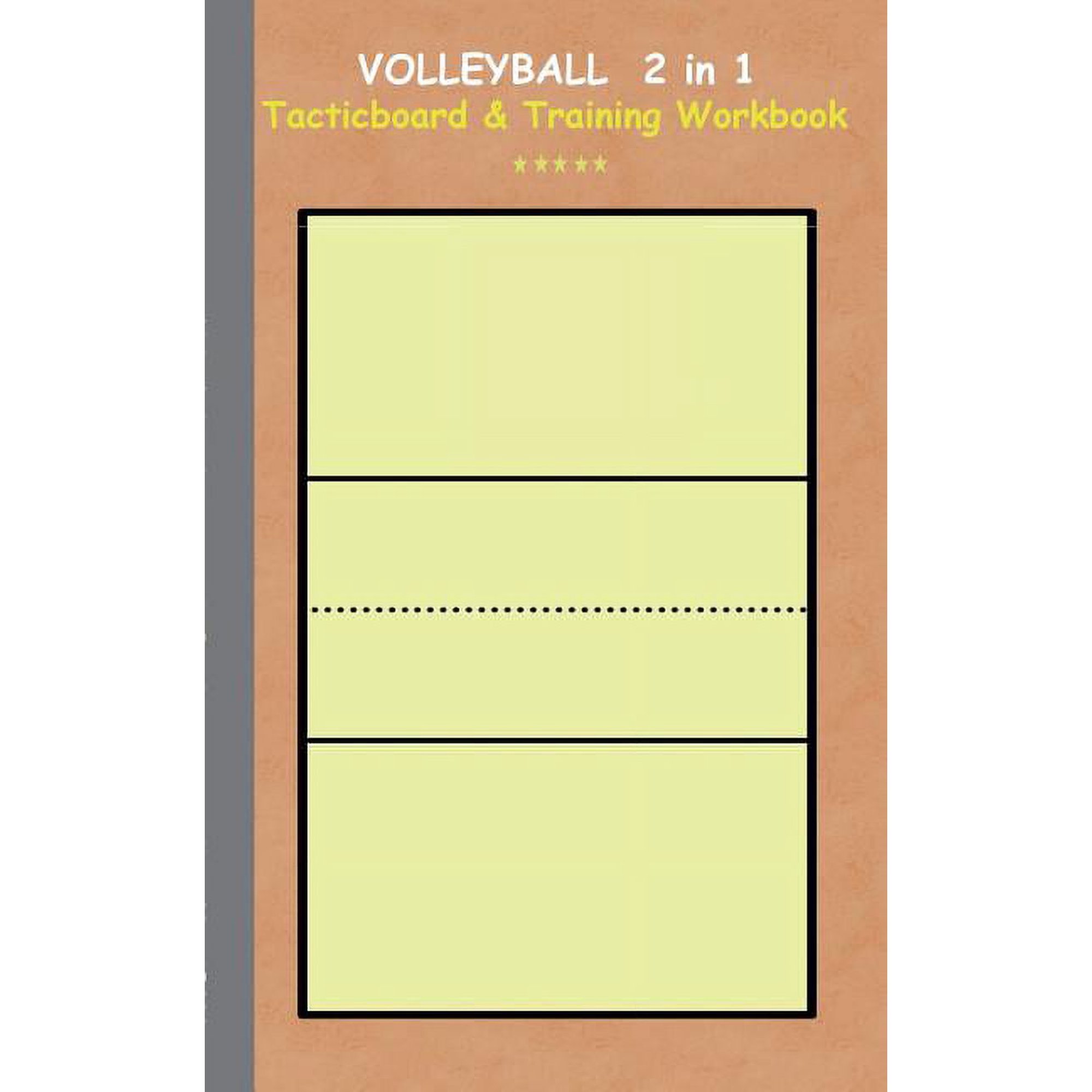 Volleyball 2 in 1 Tacticboard and Training Workbook: Tactics/strategies/drills for trainer/coaches, notebook, training, , (Paperback)