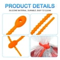 thumbnail image 4 of 30 Pack Reusable Zip Ties, 6 Inch Silicone Ties Bag Clips Neon Orange, 4 of 6