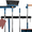Black, variant on GYTF Black Mop and Broom Holder Wall Mount,4 Racks and 5 Hooks Broom Hanger Mop Organizer Storage,Tool Racks Stainless Steel Heavy Duty Utility Hooks for Home,Kitchen,Garden,Laundry,Garage, Closet