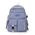 thumbnail image 2 of Mochilas de gran capacidad de libro escolar de estudiante de lona simple (Azul) Likrtyny Para Estrenar, 2 of 8