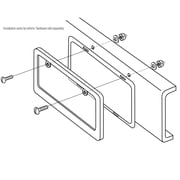Auto Drive Universal Metal Sport Grill License Plate Frame, Black