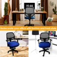 thumbnail image 5 of KAIYANG Fundas elásticas de terciopelo para silla giratoria de oficina, de 35 a 50 cm, lavables a máquina, funda protectora (rosa) azul real, 5 of 5