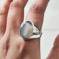 thumbnail image 3 of Grey Moonstone Ring, Silver Jewelry, 925 Silver Ring, Anniversary Gift, Natural Grey Moonstone, June Birthstone Ring, Heavy Mens Ring, Spiritual Healing Gemstone, Christmas, Mens Signet Ring, 3 of 8