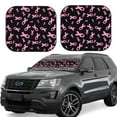 thumbnail image 2 of Daiia Breast Cancer Awareness 2PCS Car Windshield Sun Shade, Foldable Sun Shield for Car Front Window, Auto Sun Blocker Visor Protector Universal for Truck SUV Pickup-Large, 2 of 7