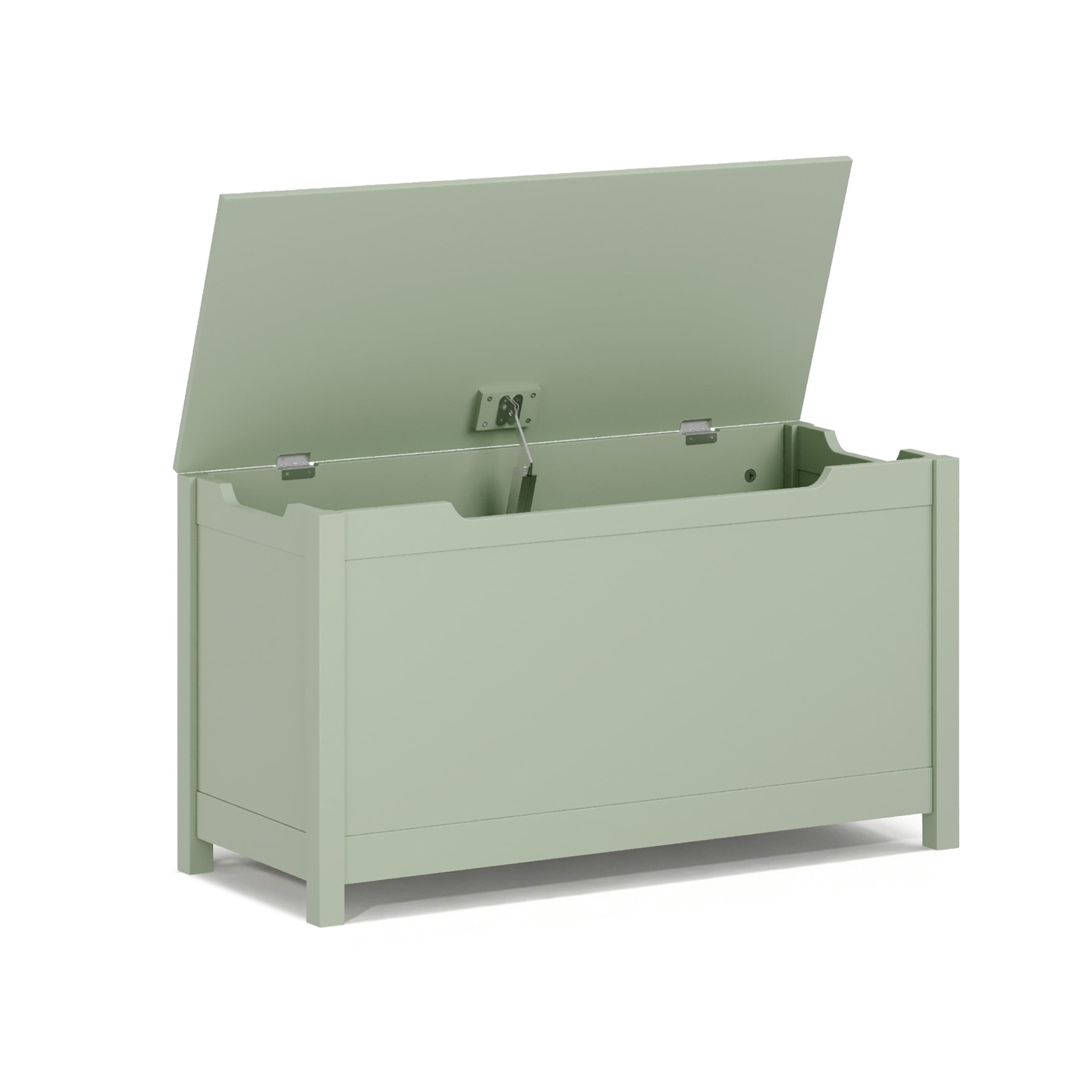 Noble House Thalhill 31.5" Kids Wooden Toy Box, Safety Hinged Lid Storage Chest Bench, Toy Organizer Kid Room, Sage