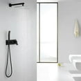 thumbnail image 2 of Shower system, Brass Matte Black Shower Faucet Set Shower System 10 Inch Rainfall Shower Head with Handheld Sprayer Bathroom Luxury Rain Mixer Combo Set, Rough-in Valve Included, 2 of 4