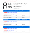 thumbnail image 2 of U Joint U-Bolt Kit - Compatible with 1974 - 1979 Jeep Cherokee 4WD 1975 1976 1977 1978, 2 of 2