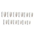 thumbnail image 3 of Mediums Length False Nails White French Tip Acrylic Nails Full Covers on Nails Sparkling Press On Nails for Women, 3 of 8
