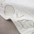 Greenland Home Coastal Seashell Bed Skirt - Twin Size, 18" Drop, White