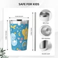 thumbnail image 4 of PAYOHTO Dino Princess Girls Dinosaurs Insulated Stainless Steel Tumbler 12 oz Thermos Come with Straw Kids Leak-Proof Travel Mug Cup, 4 of 7