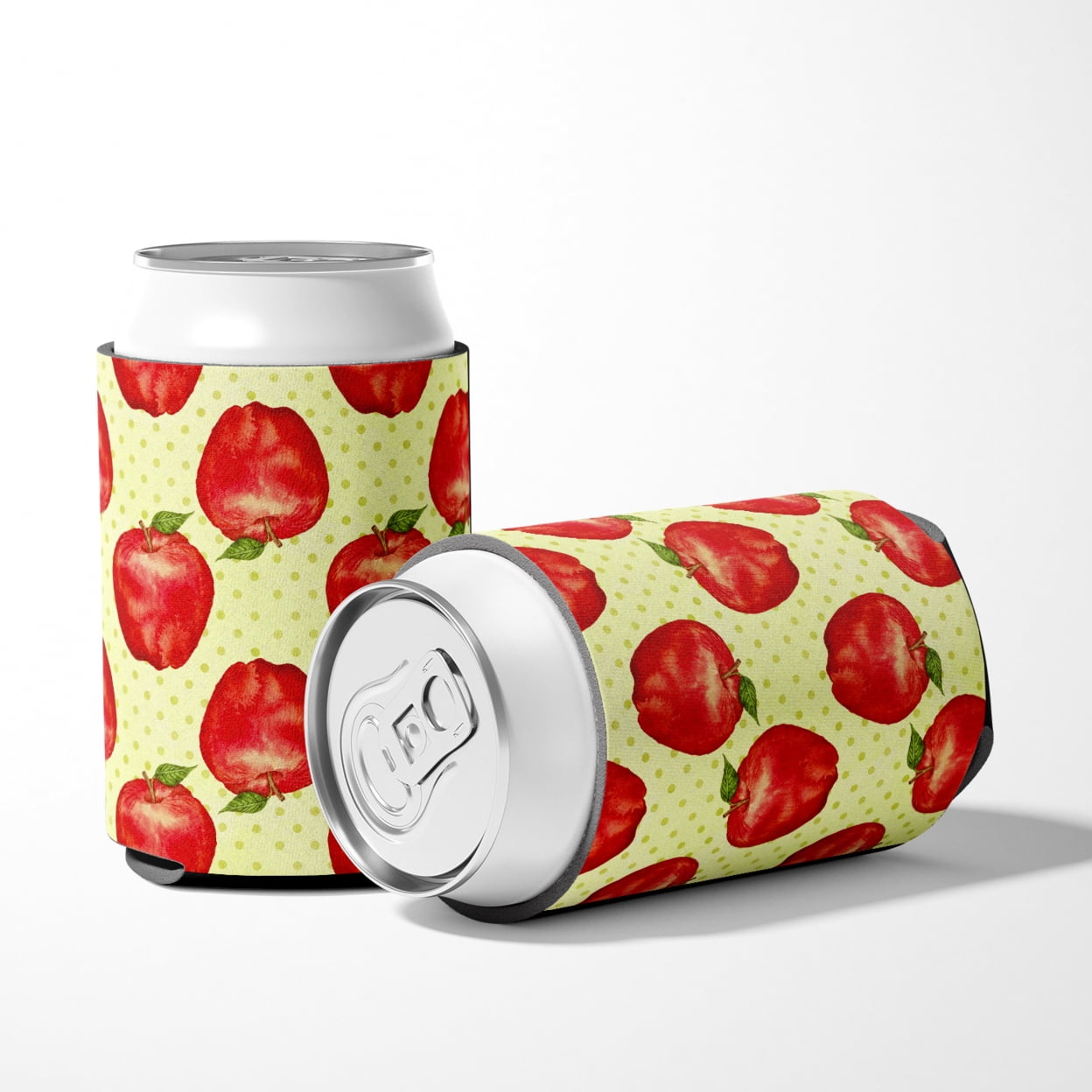 Watercolor Apples and Polkadots Can or Bottle Hugger