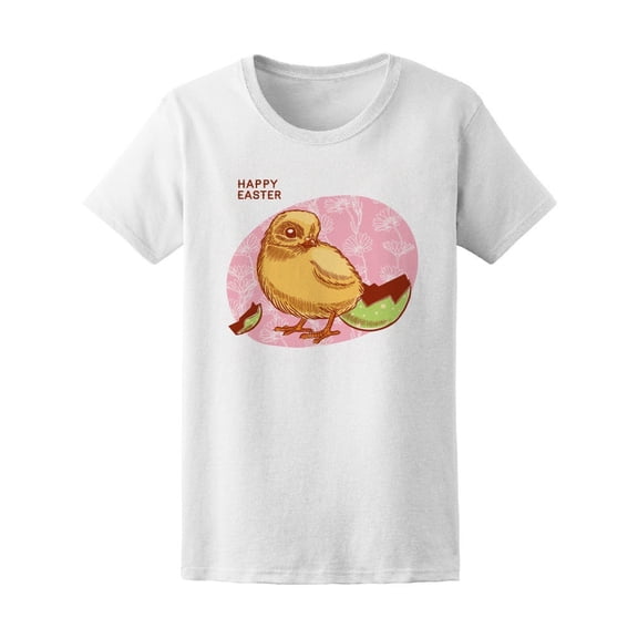 Yellow Chicken On A Pink Spot Tee Women's -Image by Shutterstock
